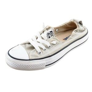 Converse All Star Size 5 M Beige Lace Up Low Top Fabric Women Shoe